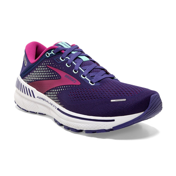 Brooks Women's 120353 403 Adrenaline GTS 22 Navy Yucca Pink Cushion Support Running Shoes