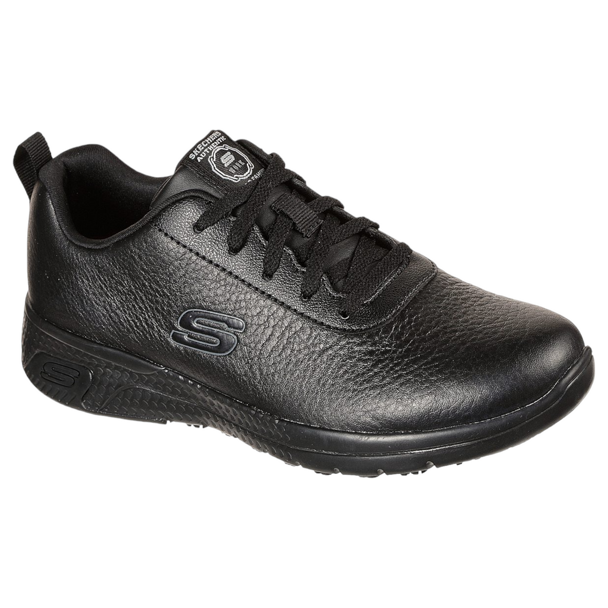 Skechers Women's 108010W Marsing Gmina Black Work Shoes Wide 6.5