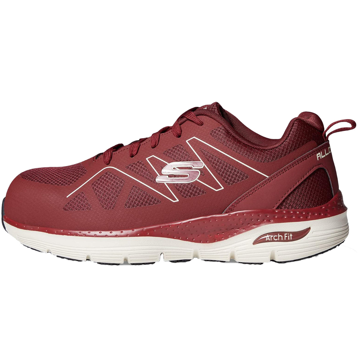 Skechers Men's 200152 Vigorit Burgundy Arch Fit SR Safety Toe Work Shoes