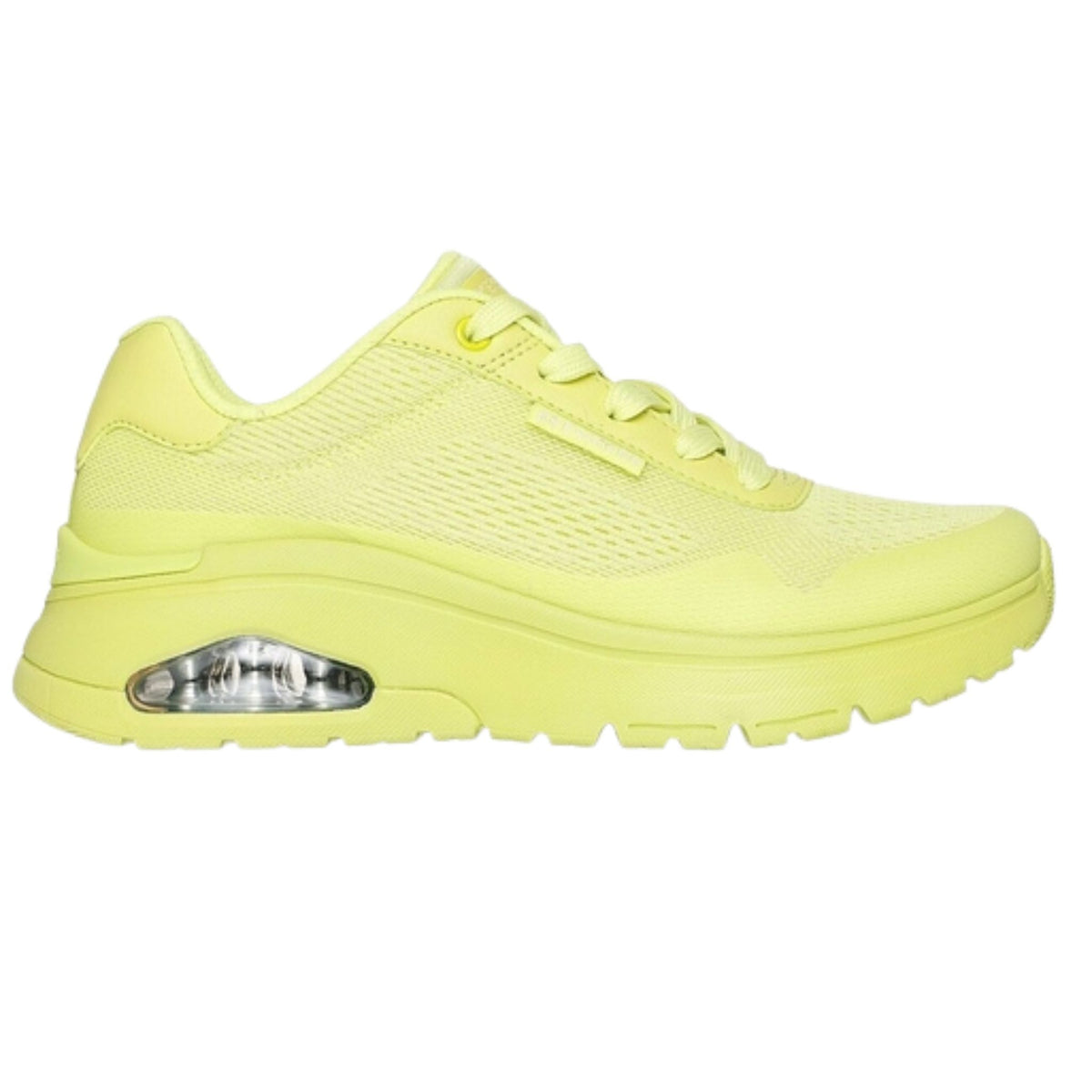 ハル④ Skechers Women's 177794 UNO Flex Spring On Air Lime Casual Shoes
