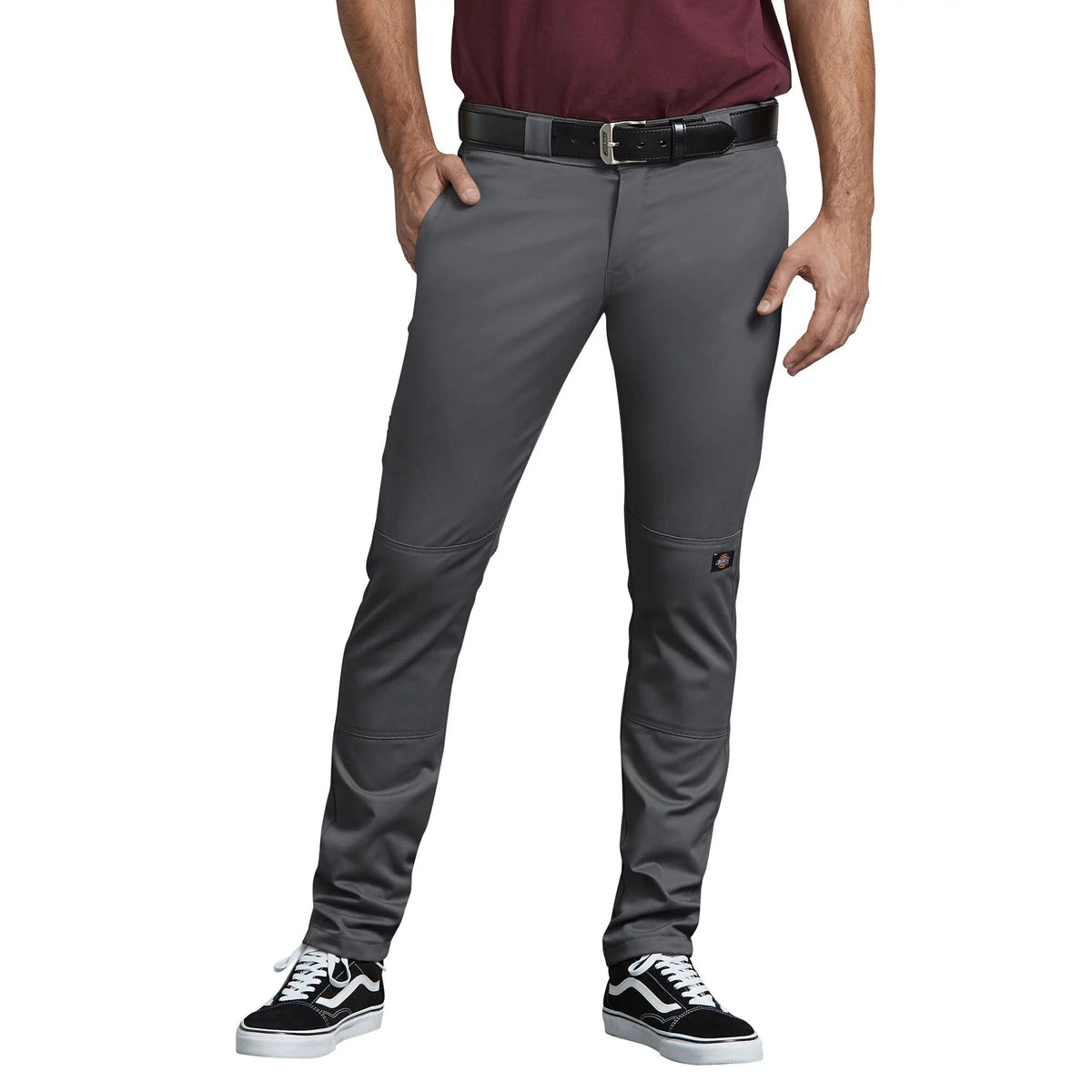Dickies Men's DWP811 Flex Skinny Straight Fit Double Knee Work