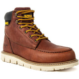 DEWALT Men's DXWP10034 Flex Moc Leather Plain Toe Work Boots Walnut PitStop ThatShoeStore