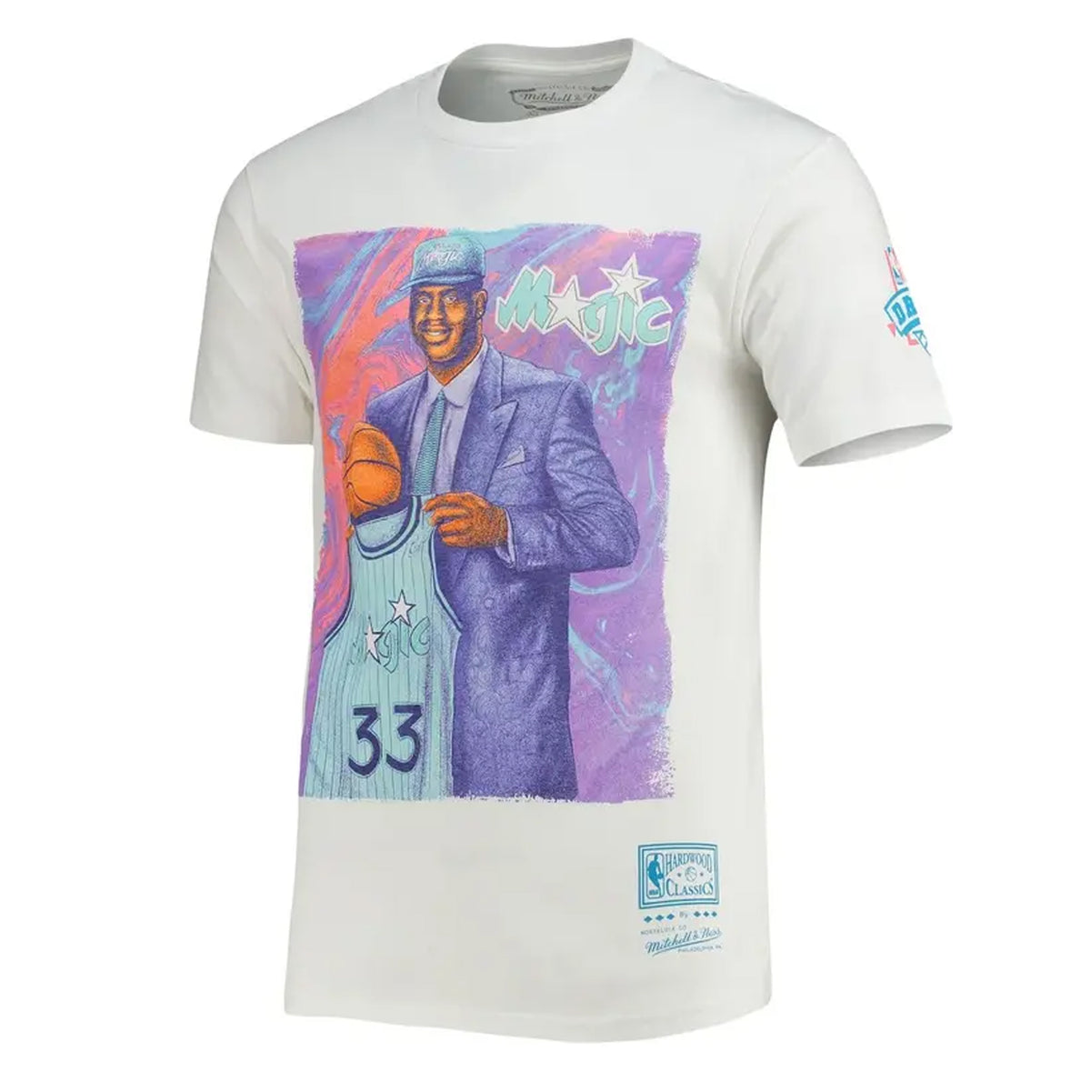Mitchell & Ness Men's Draft Day Colorwash T-Shirt - Orlando Magic Shaquille O'Neal Large
