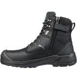 Puma Men's 630905 Conquest CTX 7" Black Zip Soft Toe Work Boots ThatShoeStore