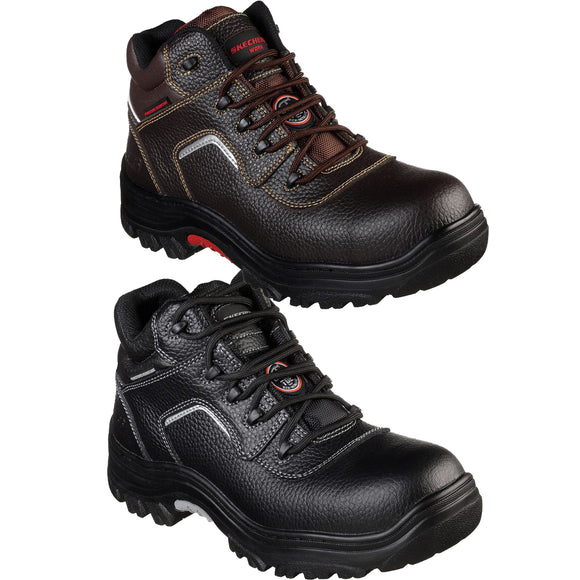 Skechers Men's 77144 Burgin Soster Composite Safety Toe Memory Foam Work Boots