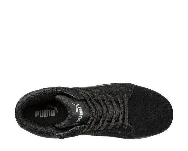 Puma Women's 630315 Iconic Black/Black Suede Mid Composite