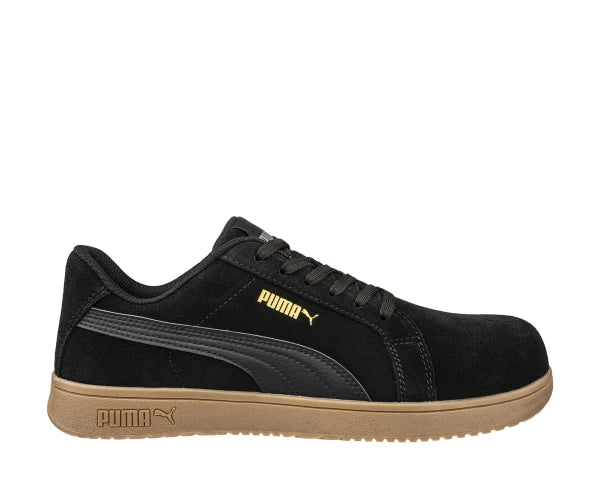 Puma suede black gum mens deals