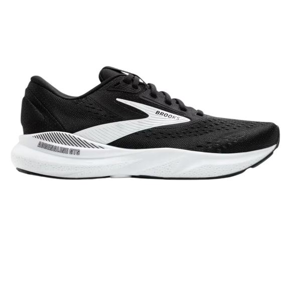 Brooks Men's 110437 087 Adrenaline GTS 24 Black White Cushion Support Running Shoes (WIDE)