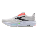 Brooks Men's 110442 112 Ghost 17 White Pink Clay Gecko Neutral Cushion Running Shoes (Wide 2E Width) ThatShoeStore