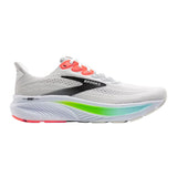 Brooks Men's 110442 112 Ghost 17 White Pink Clay Gecko Neutral Cushion Running Shoes (Wide 2E Width) ThatShoeStore
