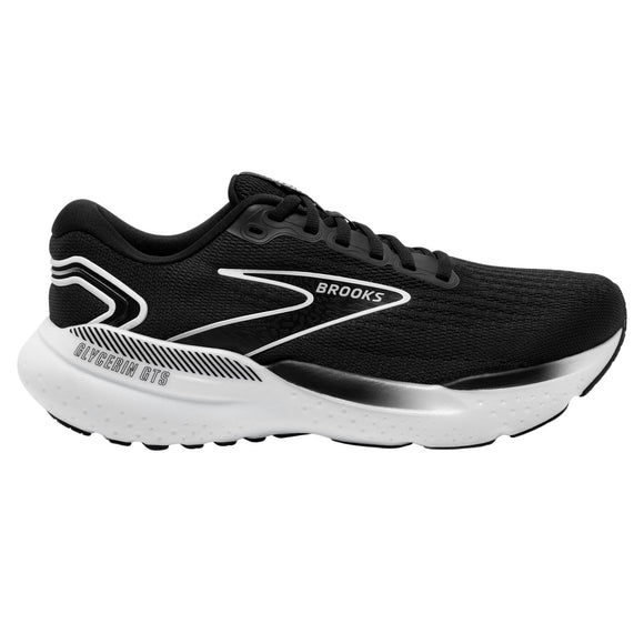 Brooks Men's 110420 090 Glycerin GTS 21 Black Grey White Cushion Support Running Shoes