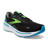 Brooks Men's 110391 006 Adrenaline GTS 23  Black Hawaiian Ocean Green Cushion Support Running Shoes ThatShoeStore