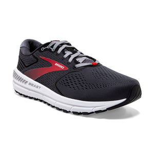 Brooks Men's 110327 019 Beast '20 Blackened Pearl Black Red Cushion Max Support Running Shoes
