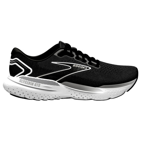 Brooks Women's 120409 090 Glycerin GTS 21 Black Grey White Cushion Support Running Shoes