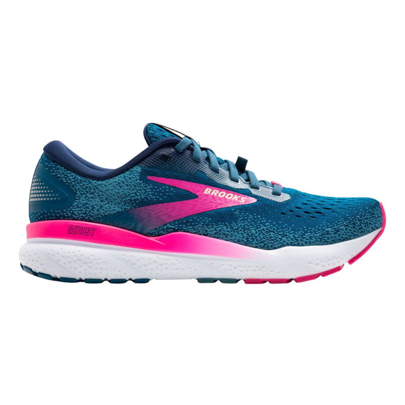 Brooks Women's 120419 422 Ghost 16 GTX Moroccan Blue Pink Yellow Cushion Support Running Shoes