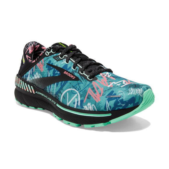 Womens Brooks Running Adrenaline GTS 22 Disco in  Black/Bittersweet/Limelight – Lucky Shoes