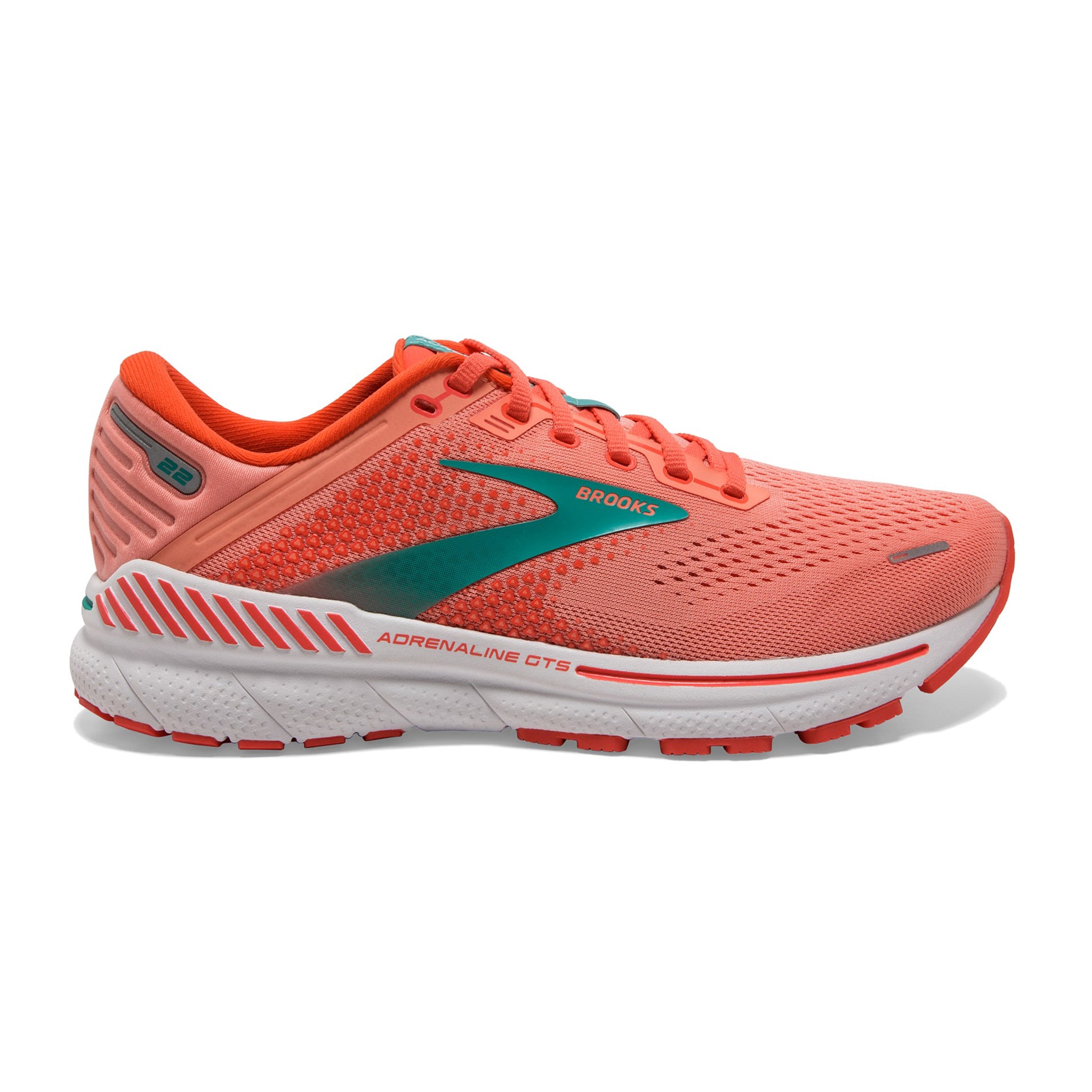 Brooks Women s 120353 680 Adrenaline GTS 22 Coral Latigo Bay White Cus That Shoe Store and More
