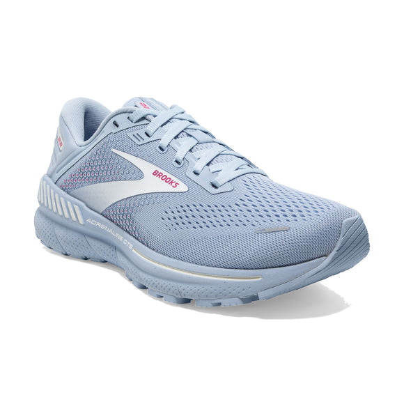 Brooks Women's 120353 427 Adrenaline GTS 22 Kentucky Blue White Rose Cushion Support Running Shoes