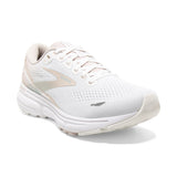 Brooks Women's 120380 189 Ghost 15 White Crystal Grey Glass Cushion Neutral Running Shoes ThatShoeStore