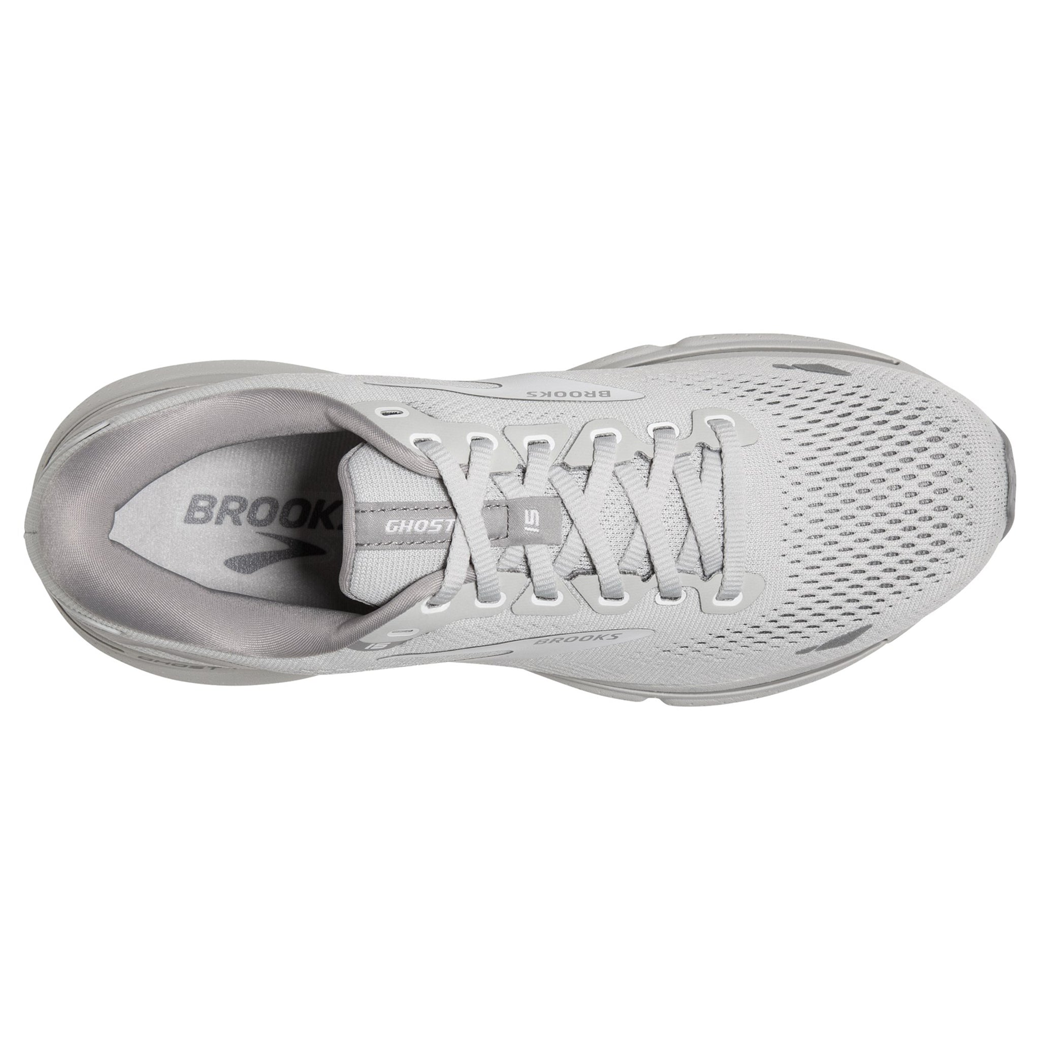 Brooks Ghost 15 9.5 Oyster Alloy White Women s
