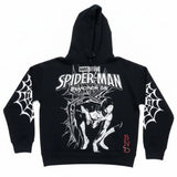 Ed Hardy Men's Marvel Spider-Man Heart Web Washed Boxy Hoodie ThatShoeStore