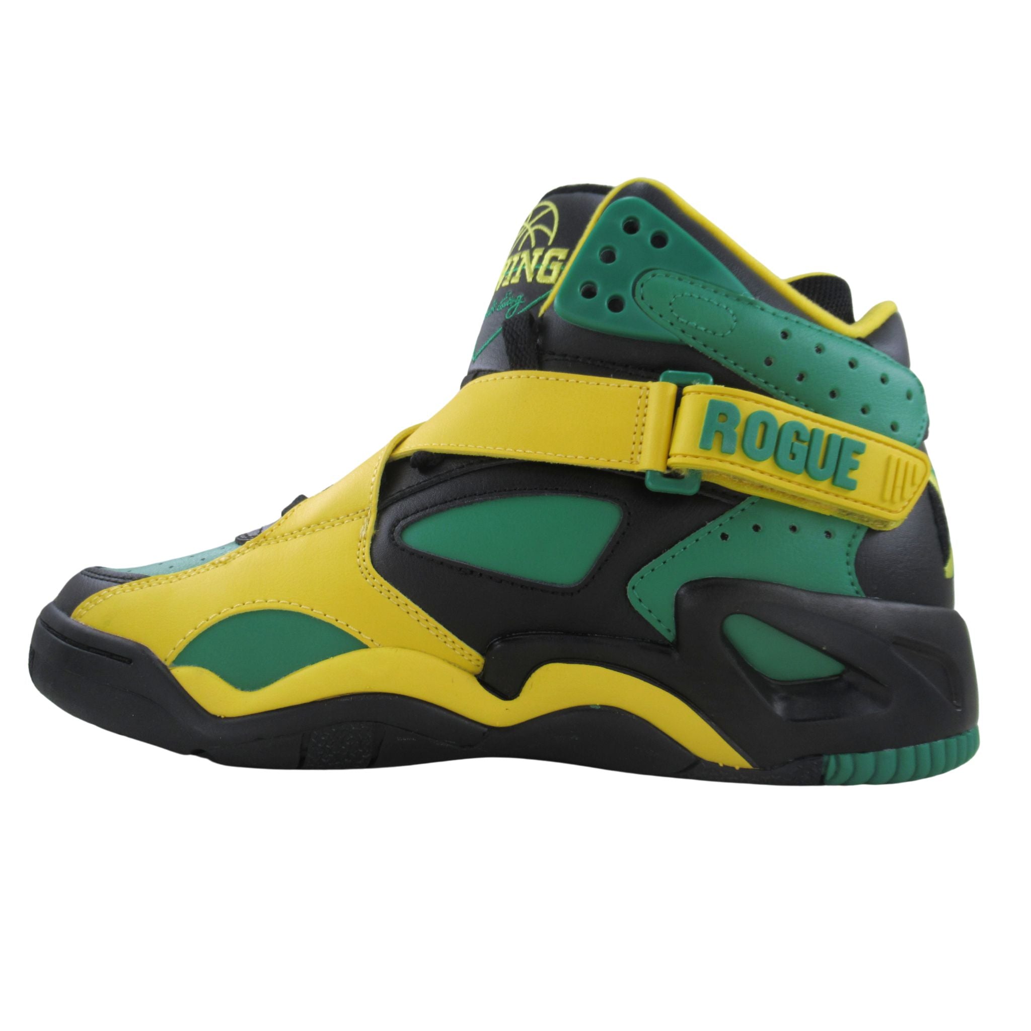 Patrick Ewing Mens Rogue Jamaica Basketball Sneakers 1BM02465 041 Black Lemon Jelly Bean 8.5