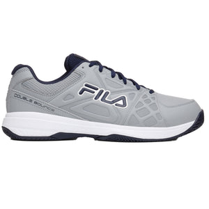 Fila Men's 1PM01800 256 Double Bounce 3 Highrise Navy Metallic Silver Pickleball Shoes