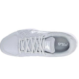 Fila Women's 5PM01803 071 Double Bounce 3 Gray White Silver Pickleball Shoes ThatShoeStore
