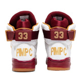 Patrick Ewing Athletics Men's 1EW00494-123 33 Hi x Pimp C White Burgundy Gold Biking Red Basketball Shoes ThatShoeStore