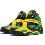 Patrick Ewing Athletics Men's 1BM02465-041 Rogue Black Green Yellow Jamaica Basketball Shoes ThatShoeStore