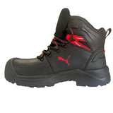 Puma Men's 632745 Iron Black Mid Waterproof Safety Toe Metal Free Work Boots ThatShoeStore