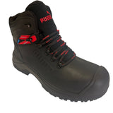 Puma Men's 632745 Iron Black Mid Waterproof Safety Toe Metal Free Work Boots ThatShoeStore