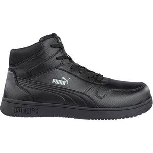 Puma Men's 630065 Frontcourt Black Mid Safety Composite Toe Slip Resistant EH Work Shoes