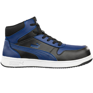 Puma Men's 630075 Frontcourt Blue Black Mid Safety Composite Toe Slip Resistant EH Work Shoes