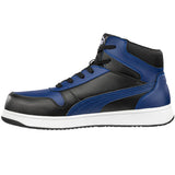 Puma Men's 630075 Frontcourt Blue Black Mid Safety Composite Toe Slip Resistant EH Work Shoes ThatShoeStore