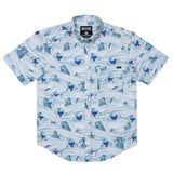 RSVLTS Men's Ghostbusters Marshmallow Meltdown KUNUFLEX Short Sleeve Shirt ThatShoeStore