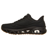 Skechers Men's 183420 UNO Glide-Step Glide On Air Slip-ins Black Air-Cooled Memory Foam Skech-Air Casual Shoes ThatShoeStore