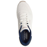 Skechers Men's 183004 UNO Suited On Air White Navy Memory Foam Casual Shoes (WIDE) ThatShoeStore