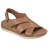 Skechers Women's 113893 BOBS Arch Fit Oasis Cozy Crosser Tan Vegan Arch Fit Sandals ThatShoeStore