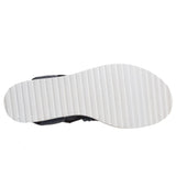 Skechers Women's 114408 BOBS Desert Kiss Lavish Leap Slip-ins Navy Vegan Memory Foam Sandals ThatShoeStore