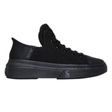 Skechers Women's 108297 Snoop Dogg Snoop One OG Canvas Slip ins Black Slip Resistant Work Shoes ThatShoeStore