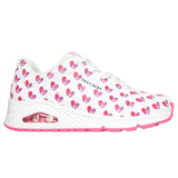 Skechers Women’s 190006 Jason Naylor UNO Live Life Colorfully White Pink Memory Foam Casual Shoes ThatShoeStore
