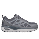 Skechers Men's 200152 Vigorit Gray Arch Fit Slip Resistant Safety Toe Work Shoes ThatShoeStore