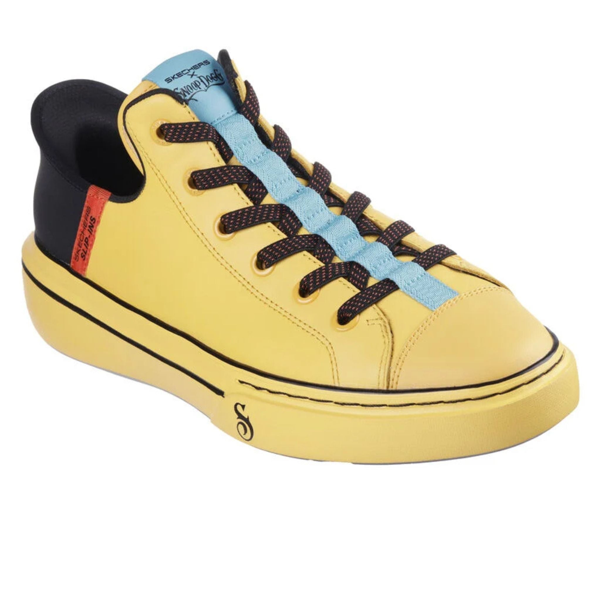 Skechers Men's 251035 Snoop One-OG Leather Yellow Black Slip Ins
