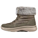 Skechers Women's 144409 GO WALK Arch Fit - Winter Visit Olive Casual Boots ThatShoeStore