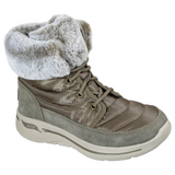 Skechers Women's 144409 GO WALK Arch Fit - Winter Visit Olive Casual Boots ThatShoeStore