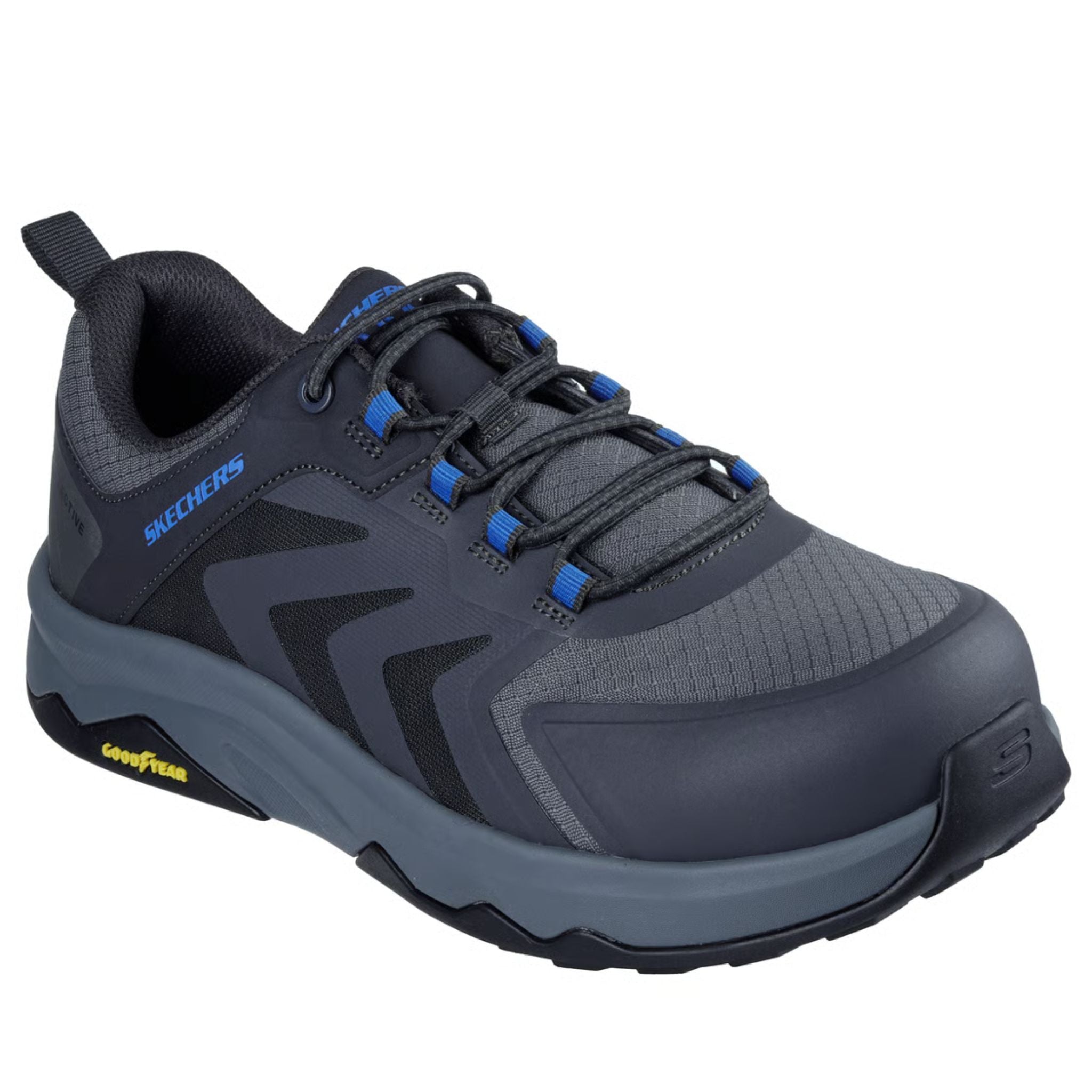 Skechers Men's 200255 Speed-Flex Trekker Charcoal Safety Toe Metal