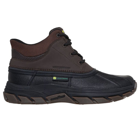 Skechers Men's 256026 John Deere Slip-ins Respected Swamper Chocolate Black Waterproof Work Shoes