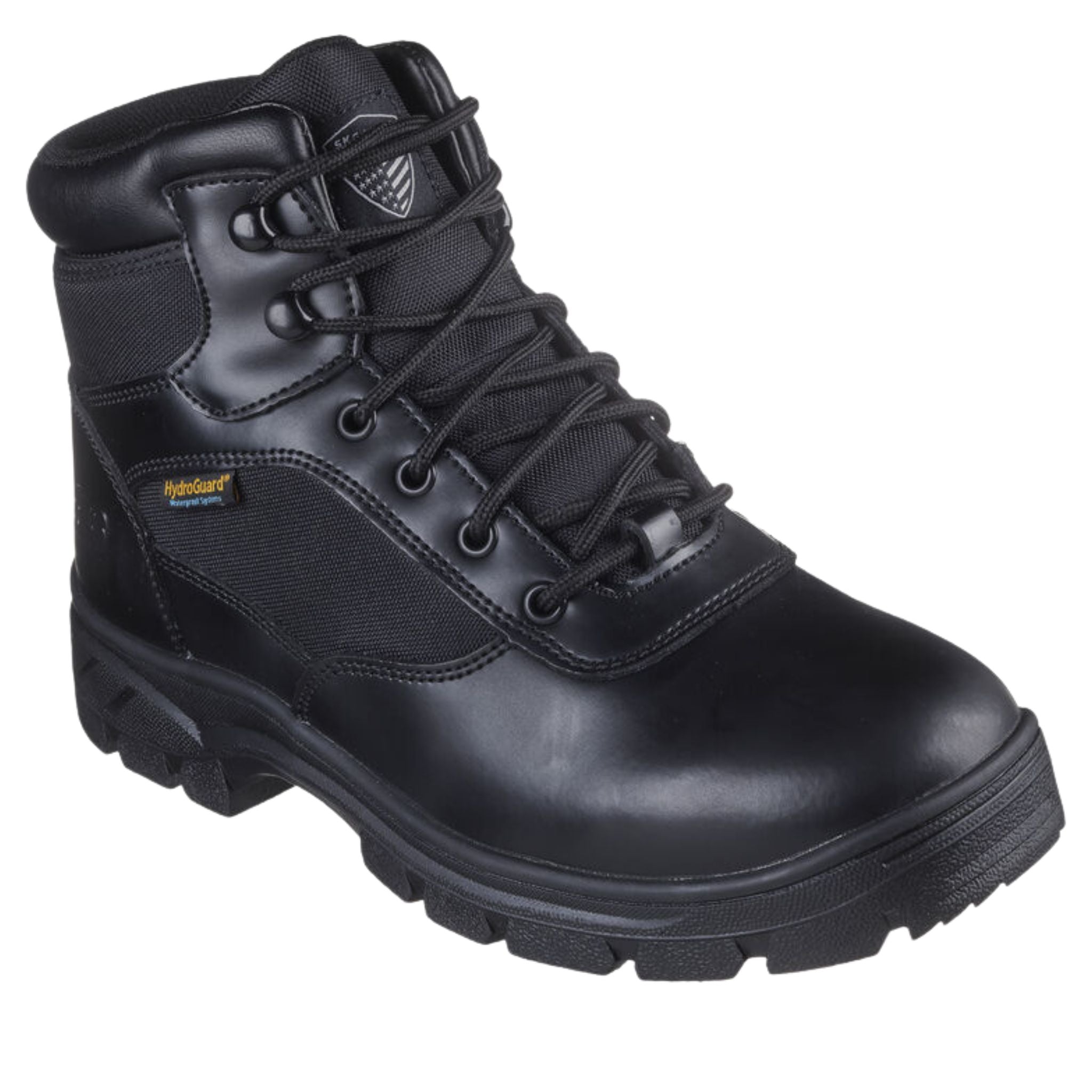 Skechers Men\'s Black Tactical Lace-Up Boots SIZE 7.5 Black Skechers Relaxed Fit Boots for Men for sale | eBay main image 4