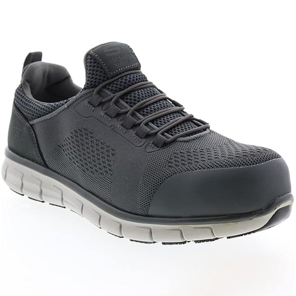 Skechers Men's 200013 Synergy Omat Charcoal Safety Toe Work Shoes